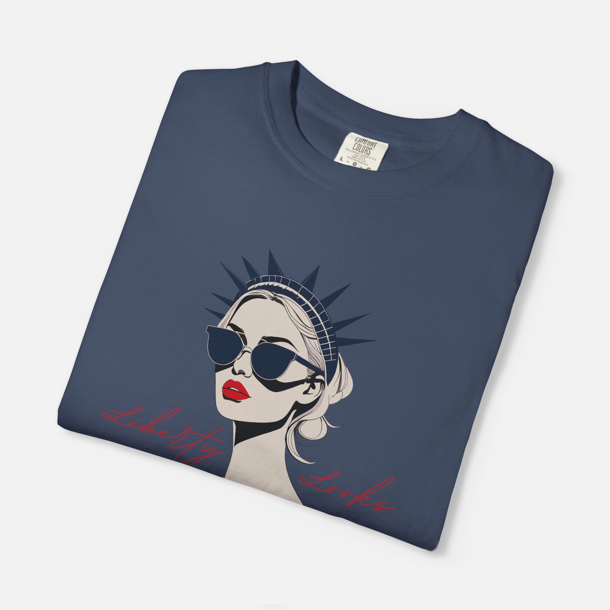 Liberty Looks Good on Me – Chic Lady Liberty Graphic Tee