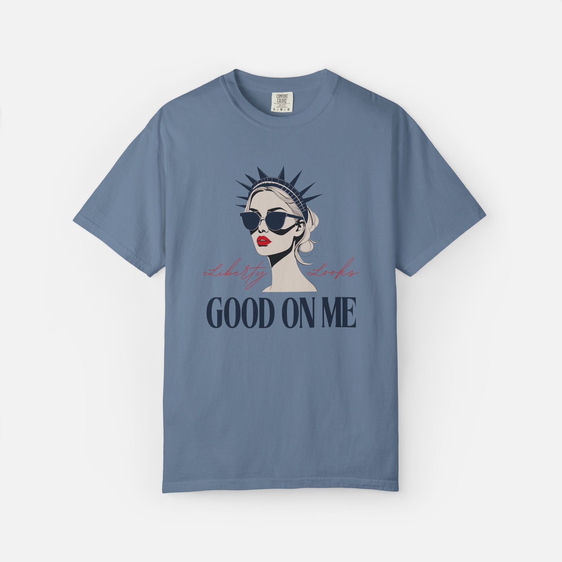 Liberty Looks Good on Me – Chic Lady Liberty Graphic Tee