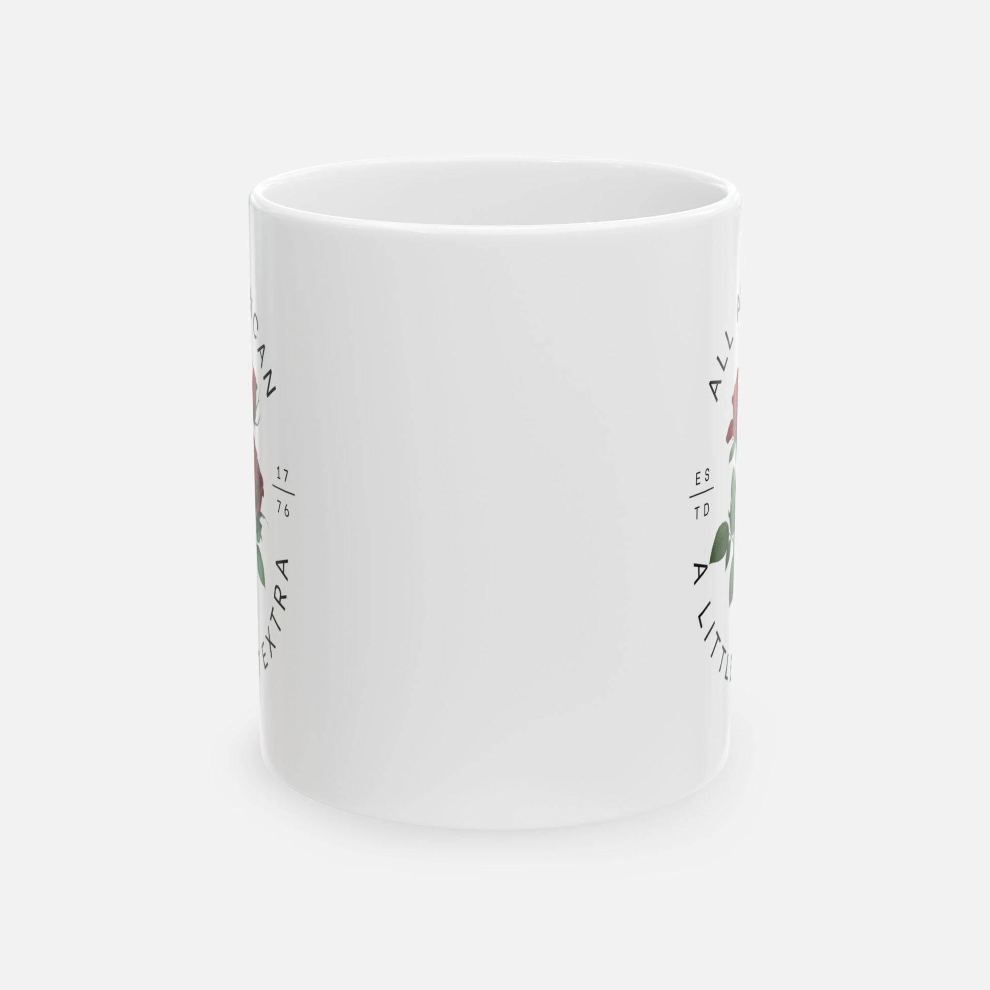 All American, A Little Extra – Glossy Ceramic Mug 11oz