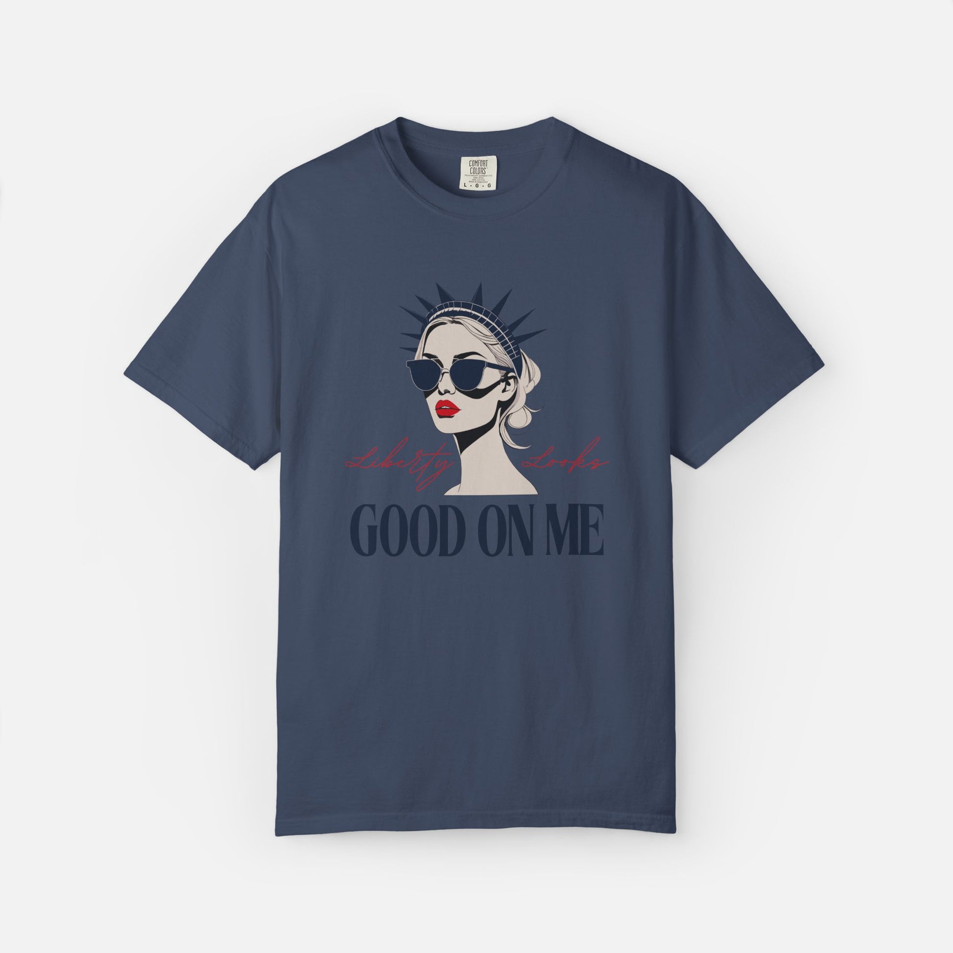 Liberty Looks Good on Me – Chic Lady Liberty Graphic Tee