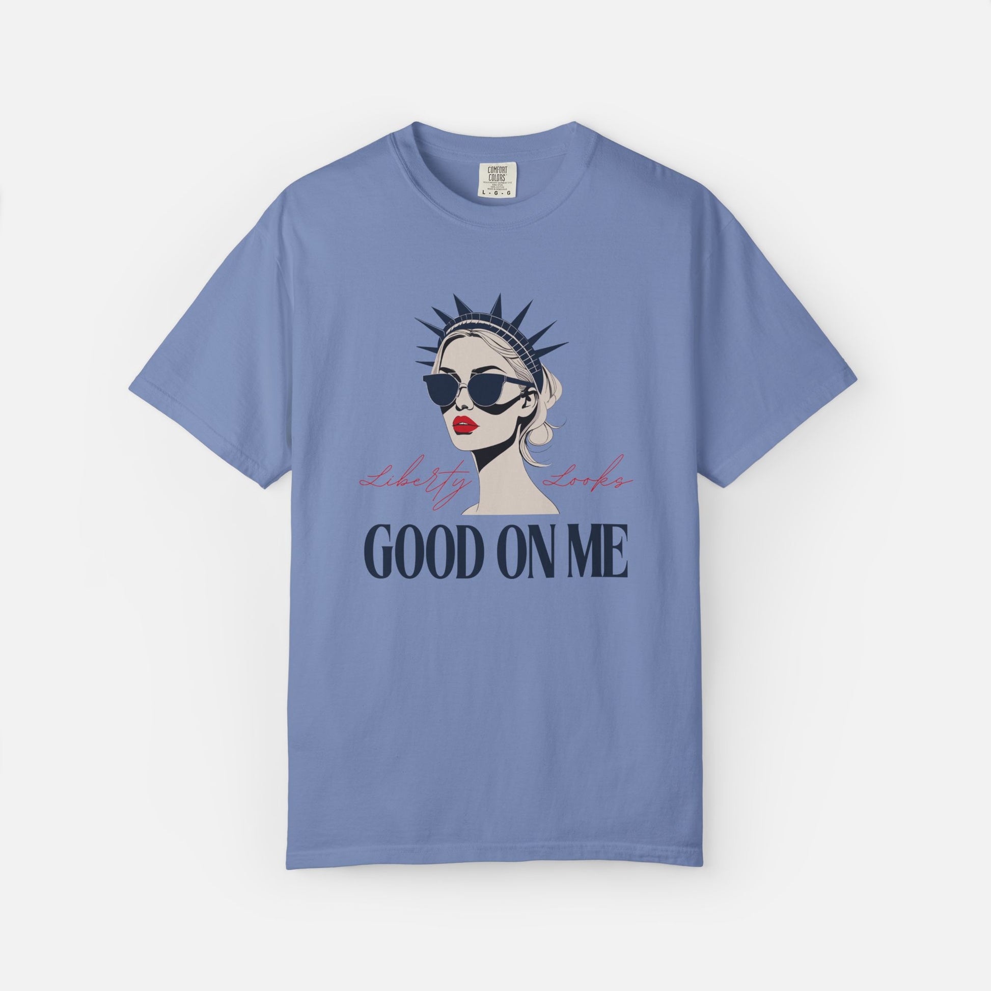 Liberty Looks Good on Me – Chic Lady Liberty Graphic Tee
