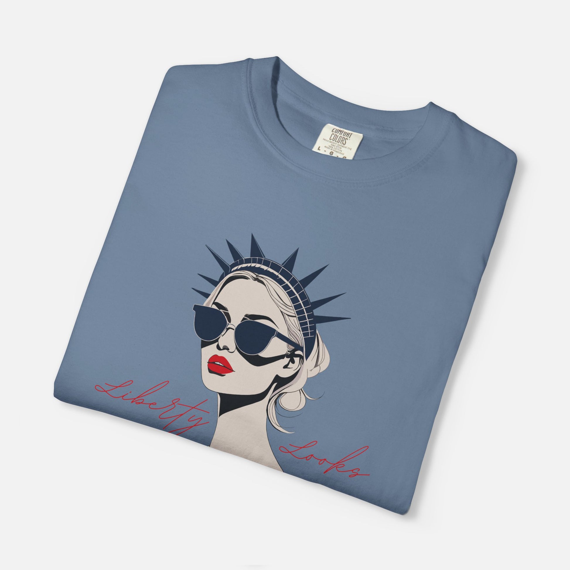 Liberty Looks Good on Me – Chic Lady Liberty Graphic Tee