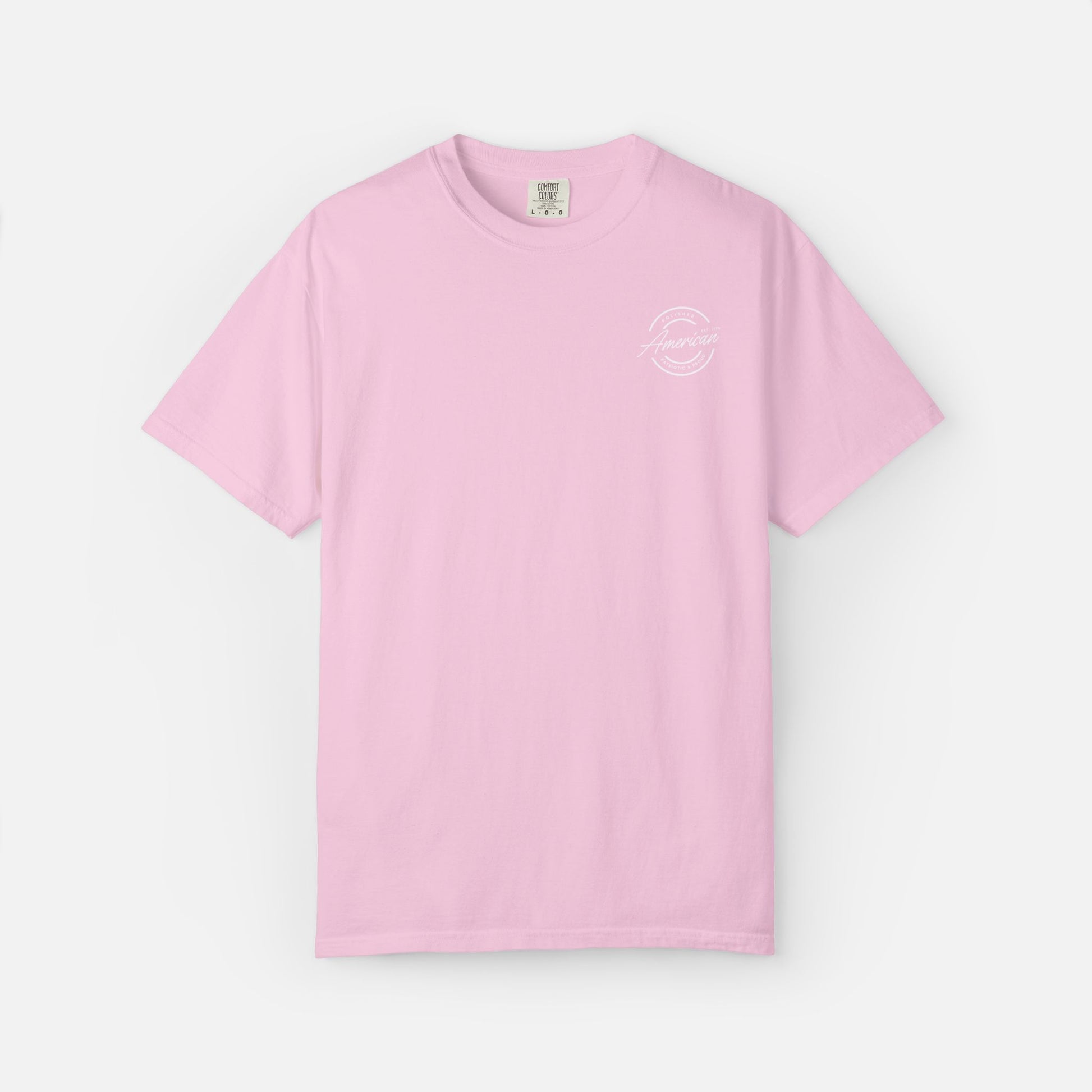 Polished, American, Patriotic & Proud – Minimalist Logo Tee
