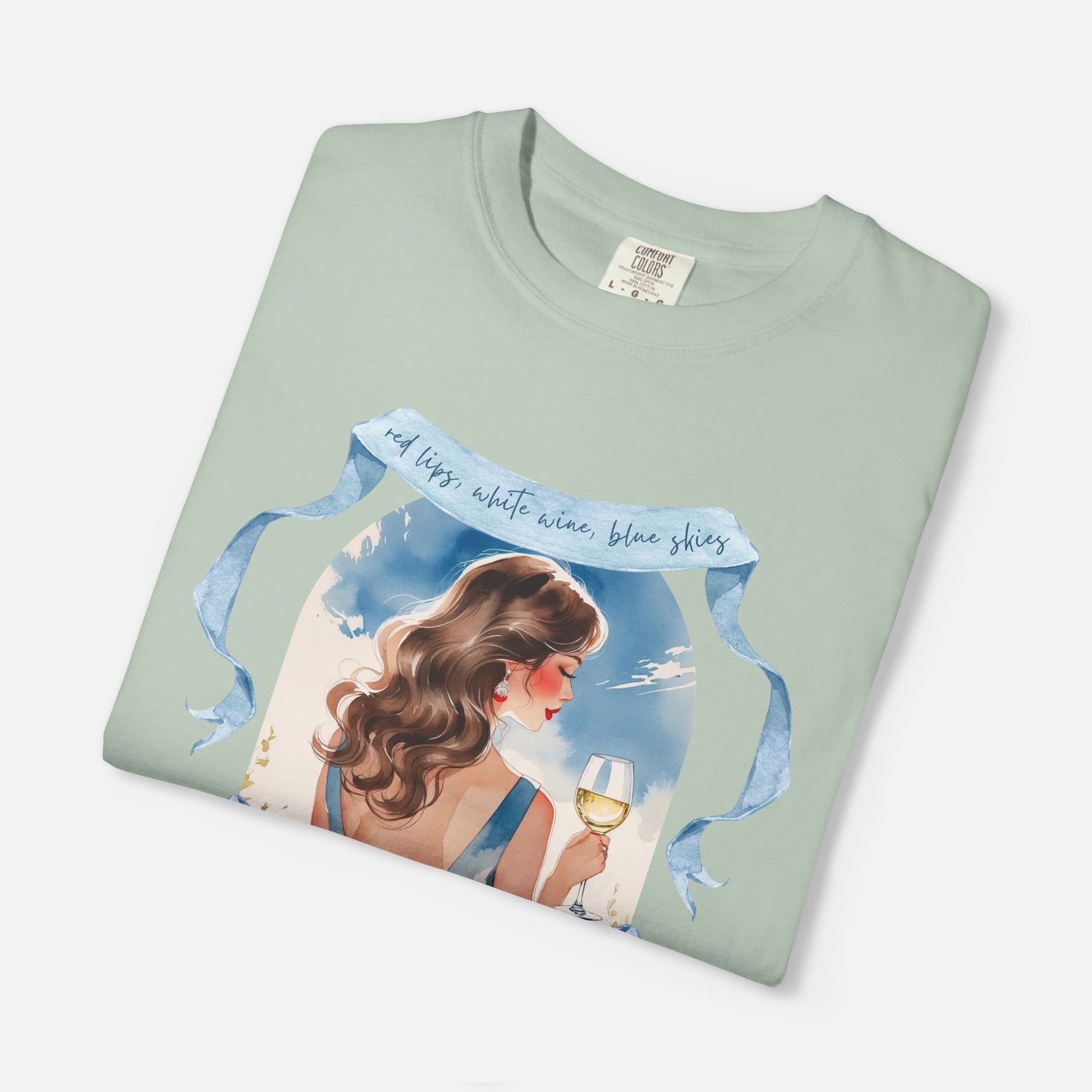 Red Lips, White Wine, Blue Skies, Zero Apologies - Tee