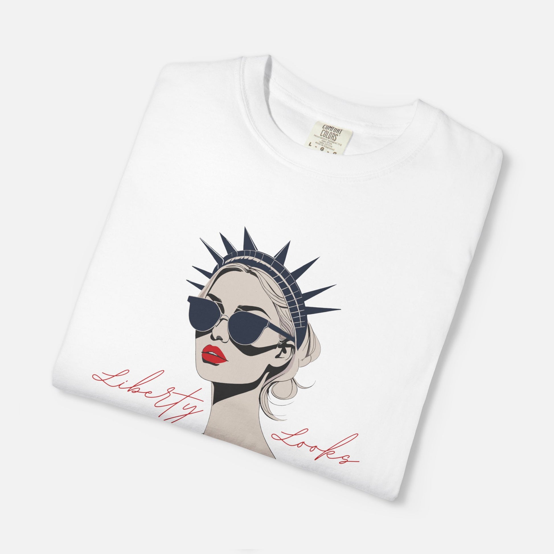 Liberty Looks Good on Me – Chic Lady Liberty Graphic Tee