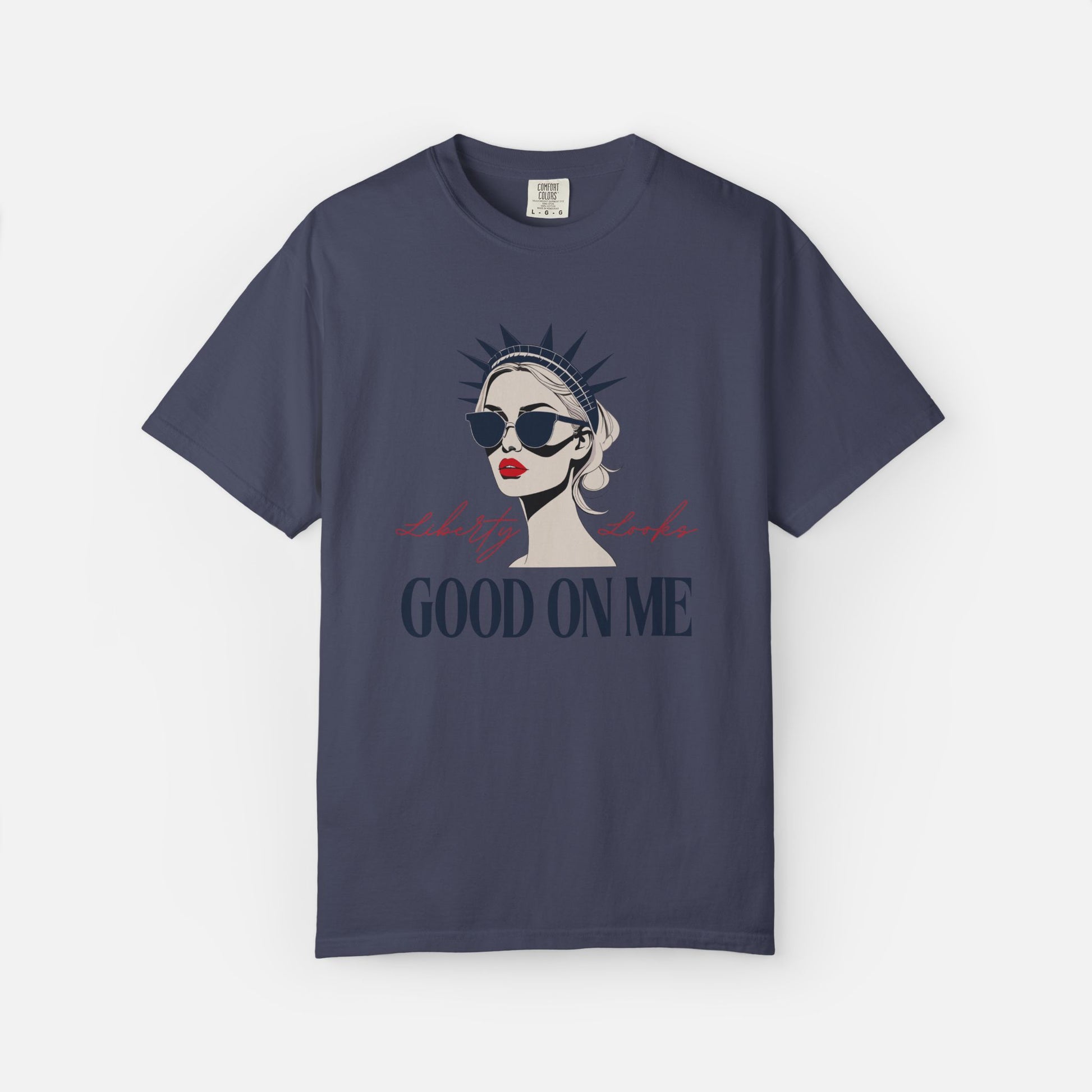 Liberty Looks Good on Me – Chic Lady Liberty Graphic Tee