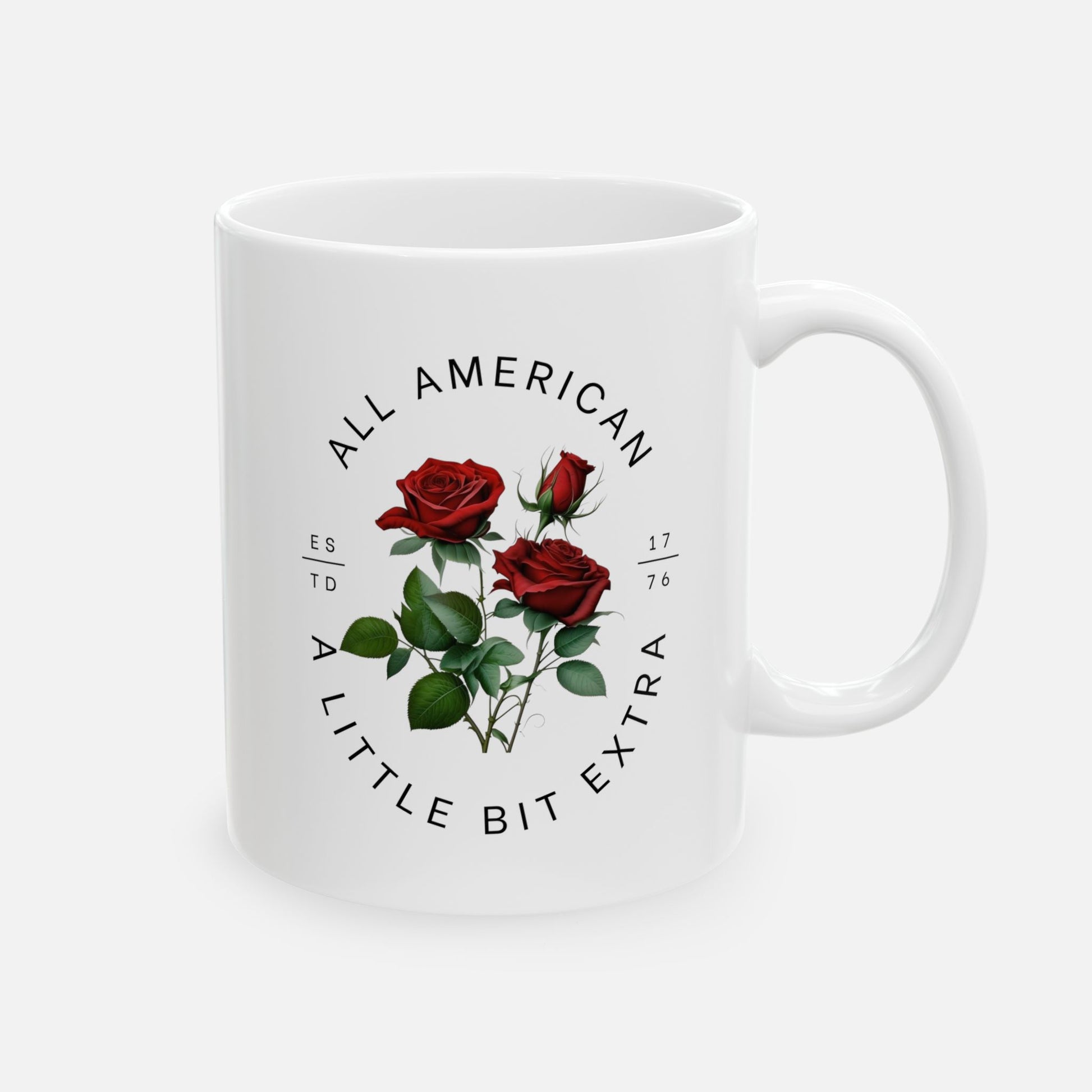All American, A Little Extra – Glossy Ceramic Mug 11oz