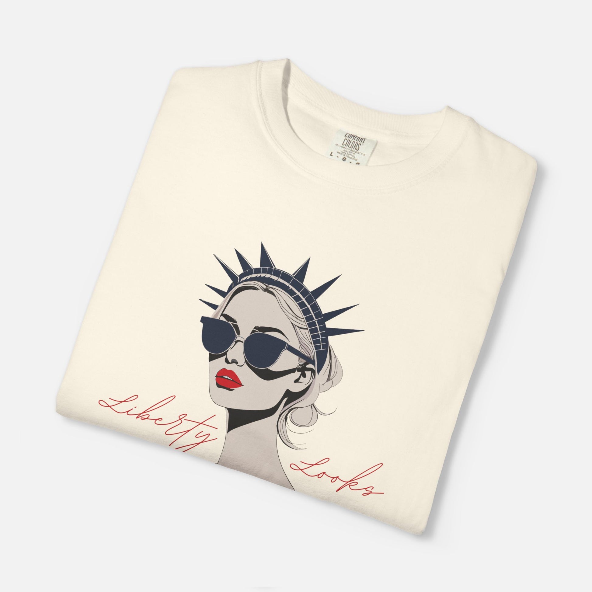 Liberty Looks Good on Me – Chic Lady Liberty Graphic Tee