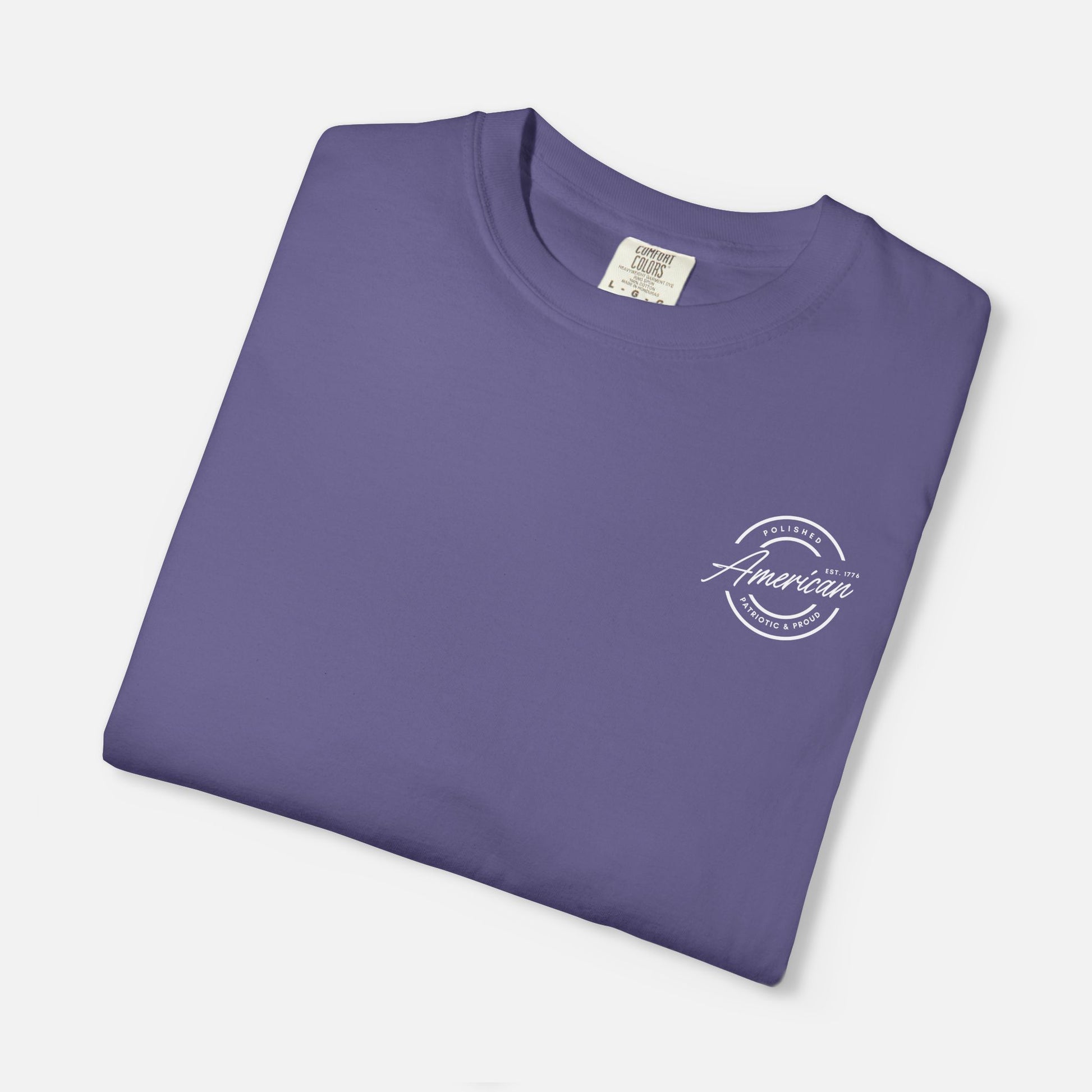 Polished, American, Patriotic & Proud – Minimalist Logo Tee
