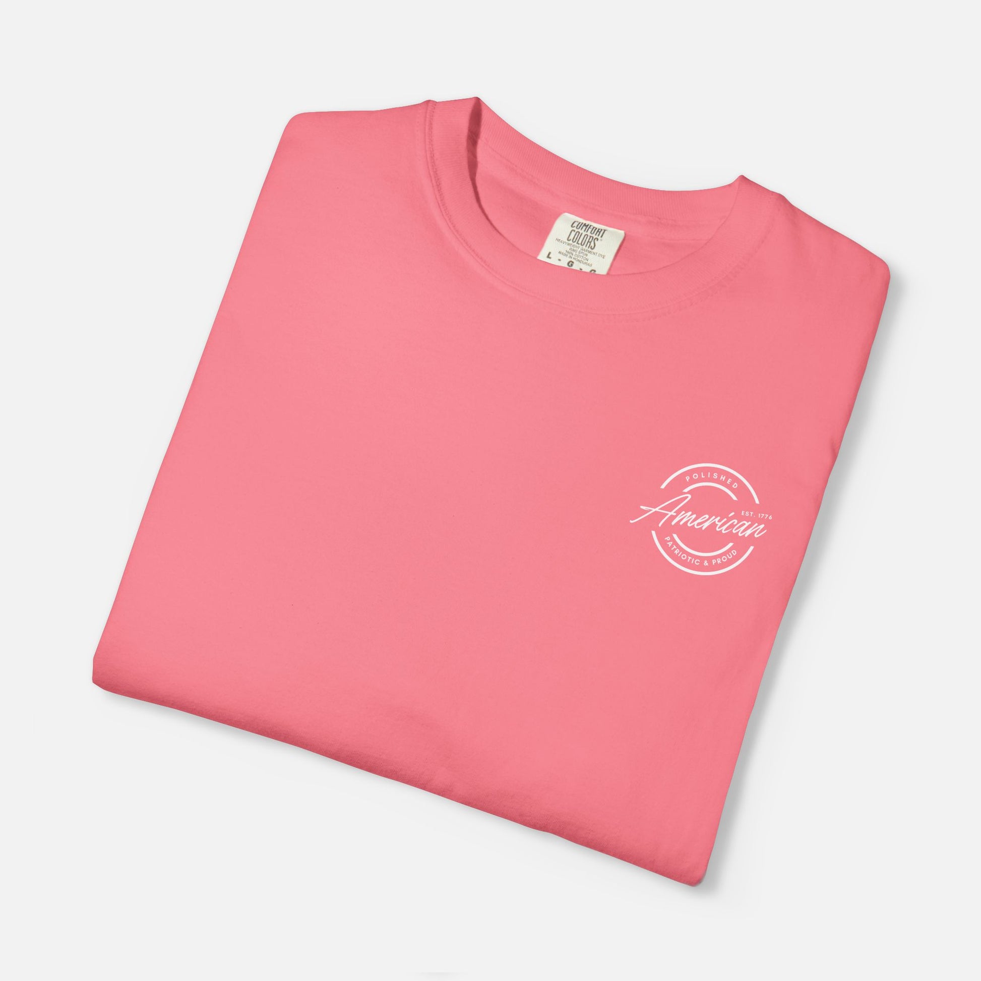 Polished, American, Patriotic & Proud – Minimalist Logo Tee