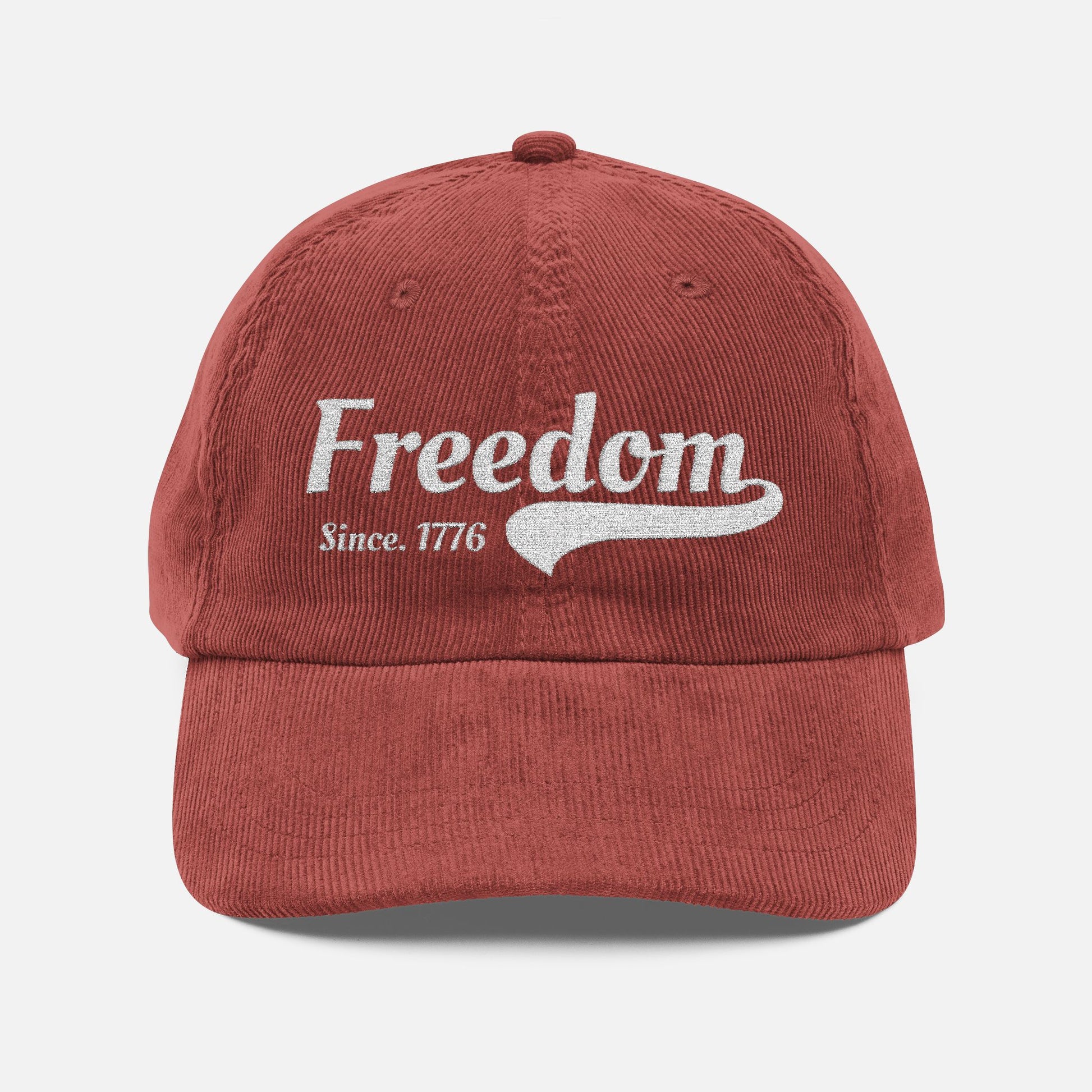 Freedom Since 1776 Vintage Embroidered Corduroy Cap