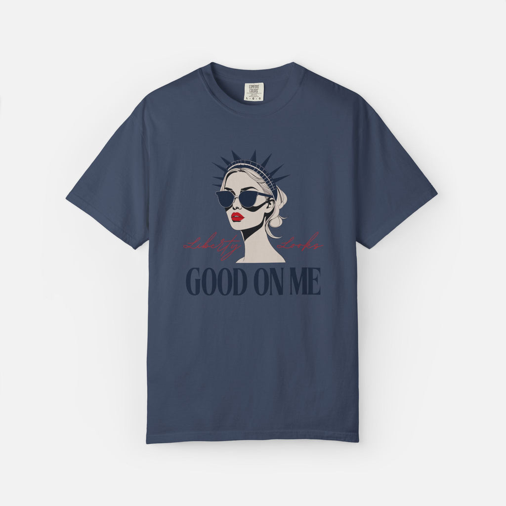 Liberty Looks Good on Me – Chic Lady Liberty Graphic Tee