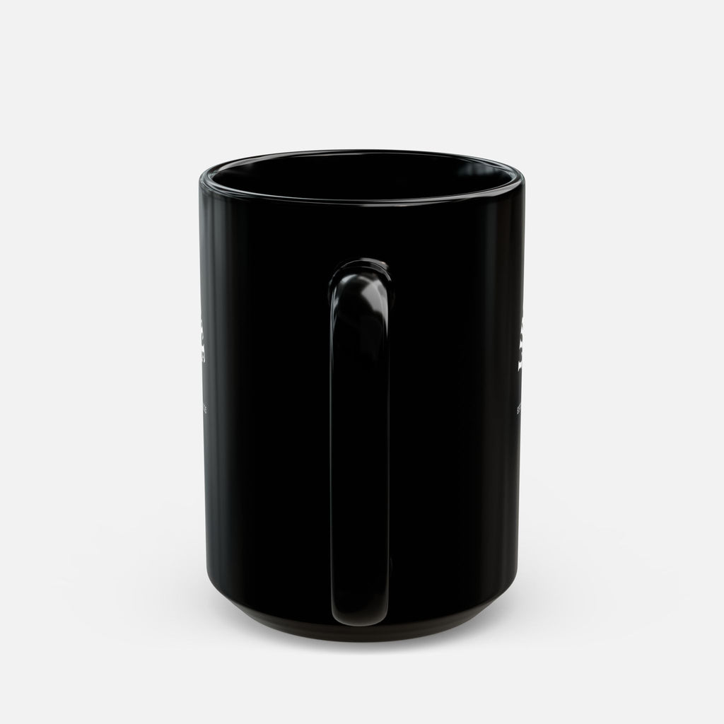 Liberty, Latte & Luxe – Glossy Black Ceramic Mug 11oz, 15oz