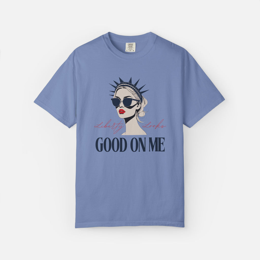 Liberty Looks Good on Me – Chic Lady Liberty Graphic Tee
