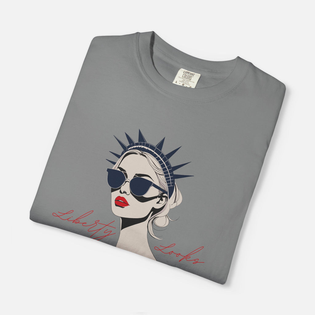 Liberty Looks Good on Me – Chic Lady Liberty Graphic Tee