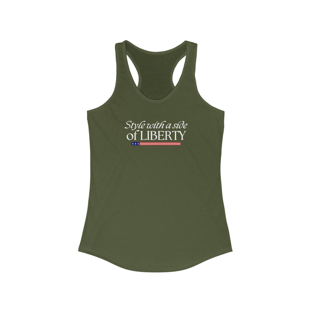 Style with a Side of Liberty Racerback Tank