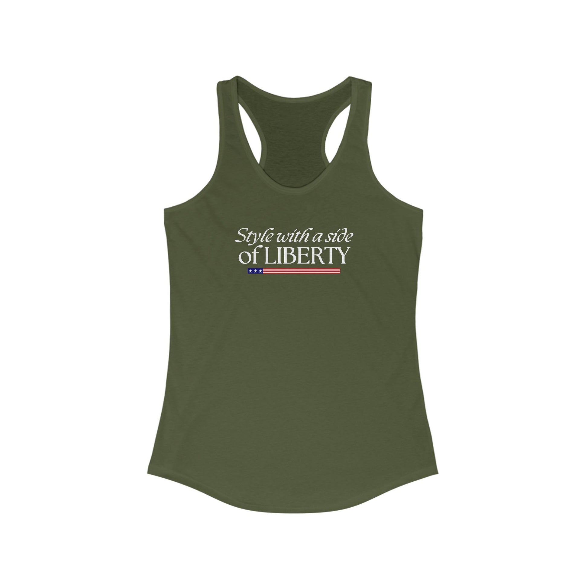 Style with a Side of Liberty Racerback Tank