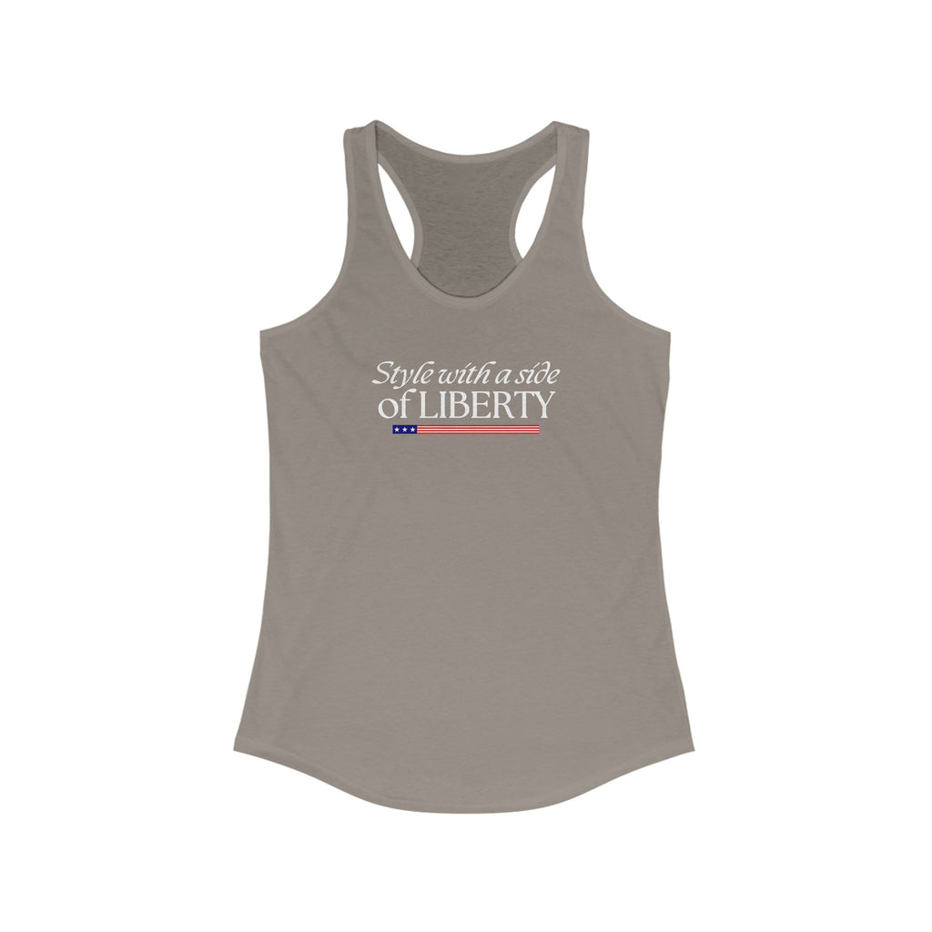 Style with a Side of Liberty Racerback Tank