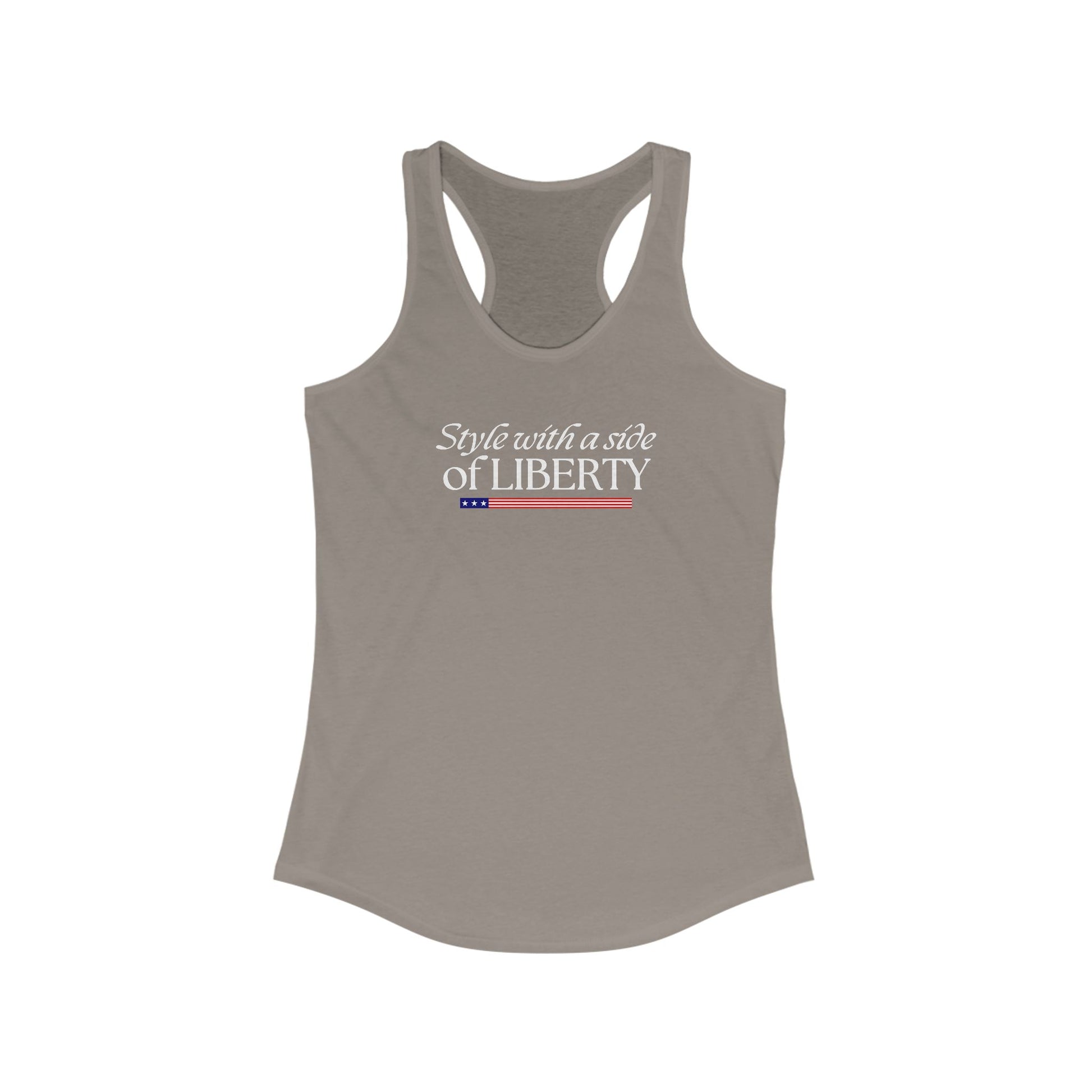 Style with a Side of Liberty Racerback Tank