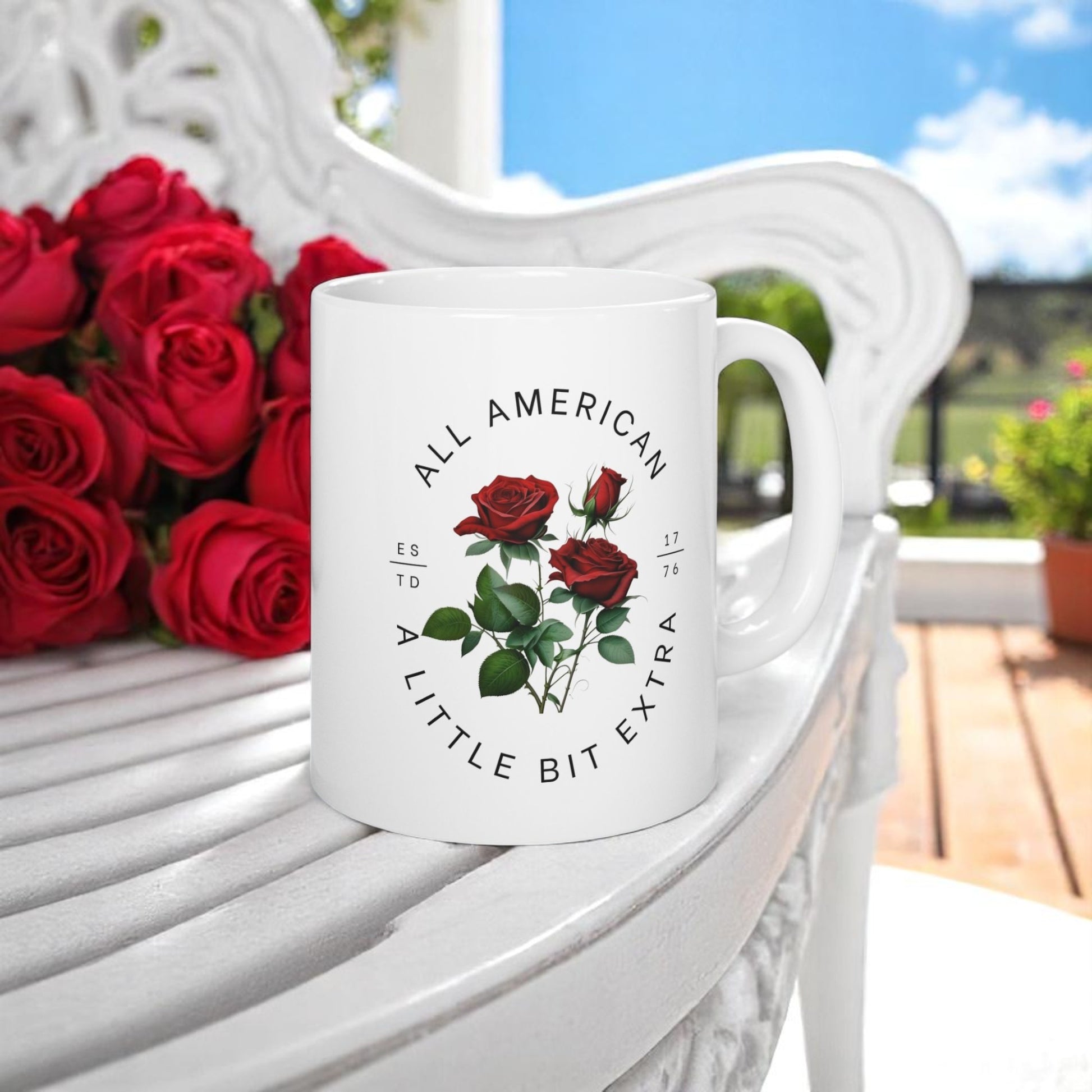 All American, A Little Extra – Glossy Ceramic Mug 11oz