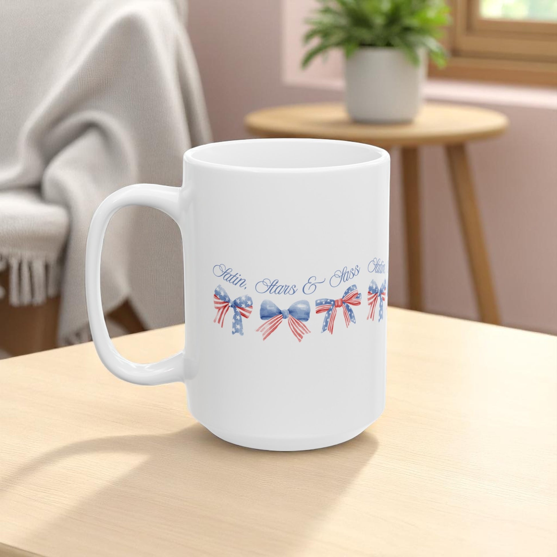Satin, Stars & Sass – Glossy Ceramic Mug 11oz 15oz