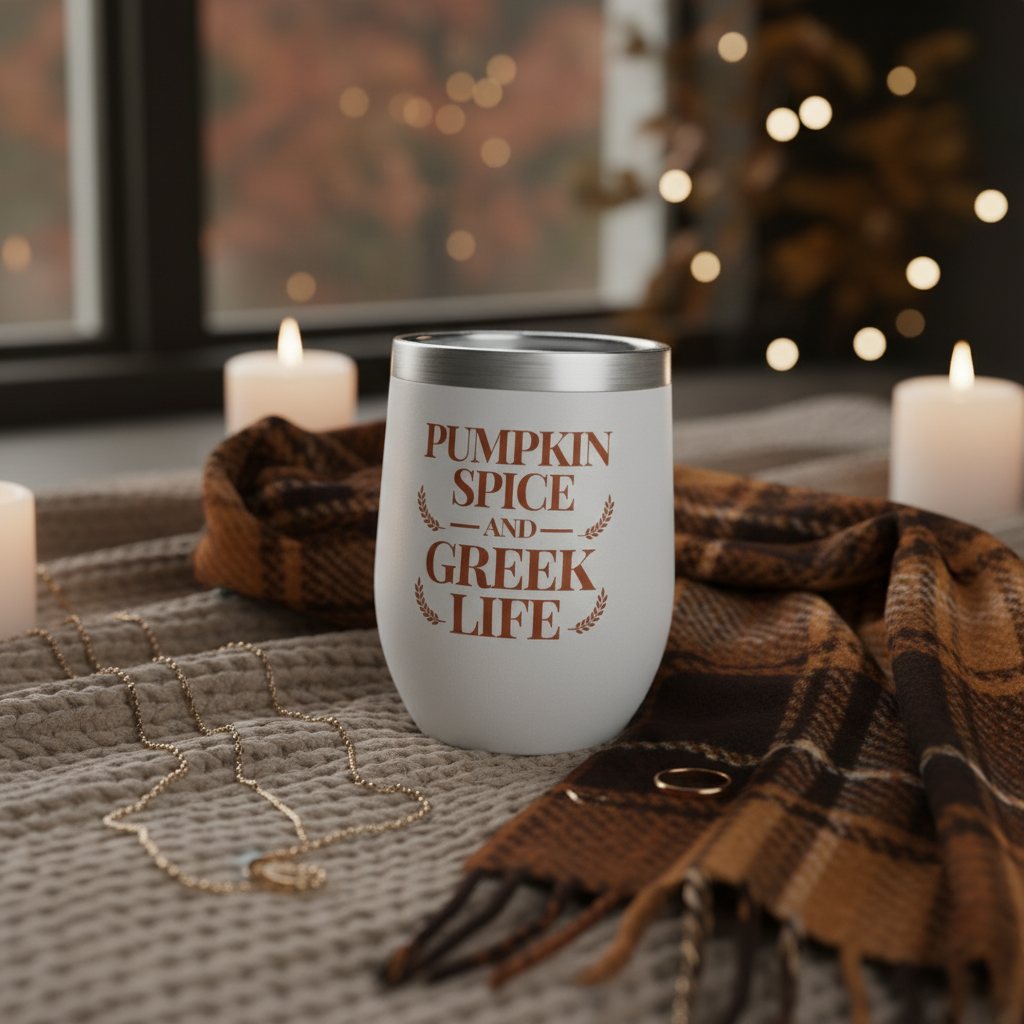 Pumpkin Spice and Greek Life Tumbler