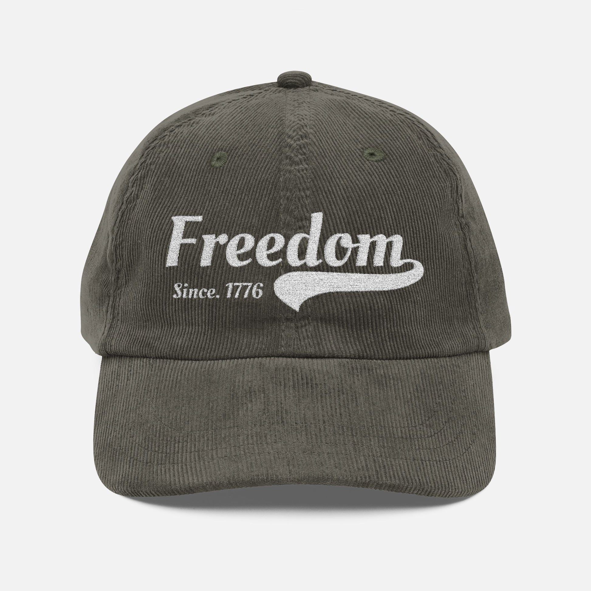 Freedom Since 1776 Vintage Embroidered Corduroy Cap