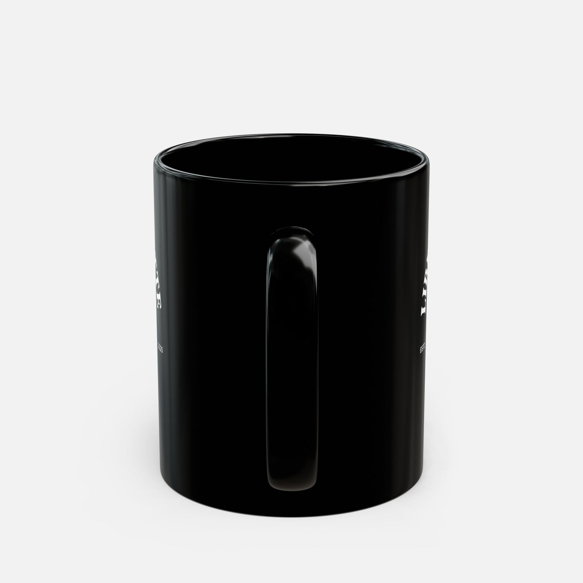 Liberty, Latte & Luxe – Glossy Black Ceramic Mug 11oz, 15oz