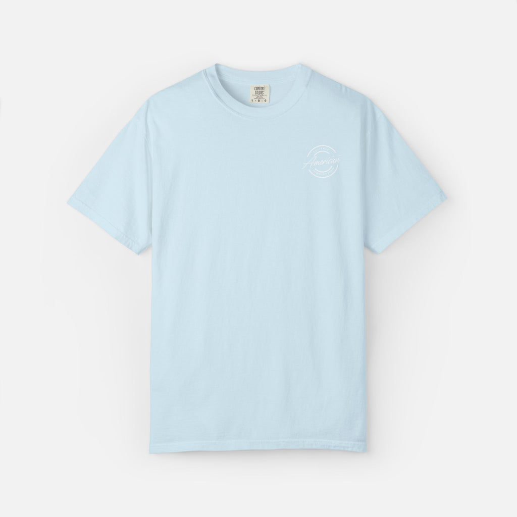Polished, American, Patriotic & Proud – Minimalist Logo Tee