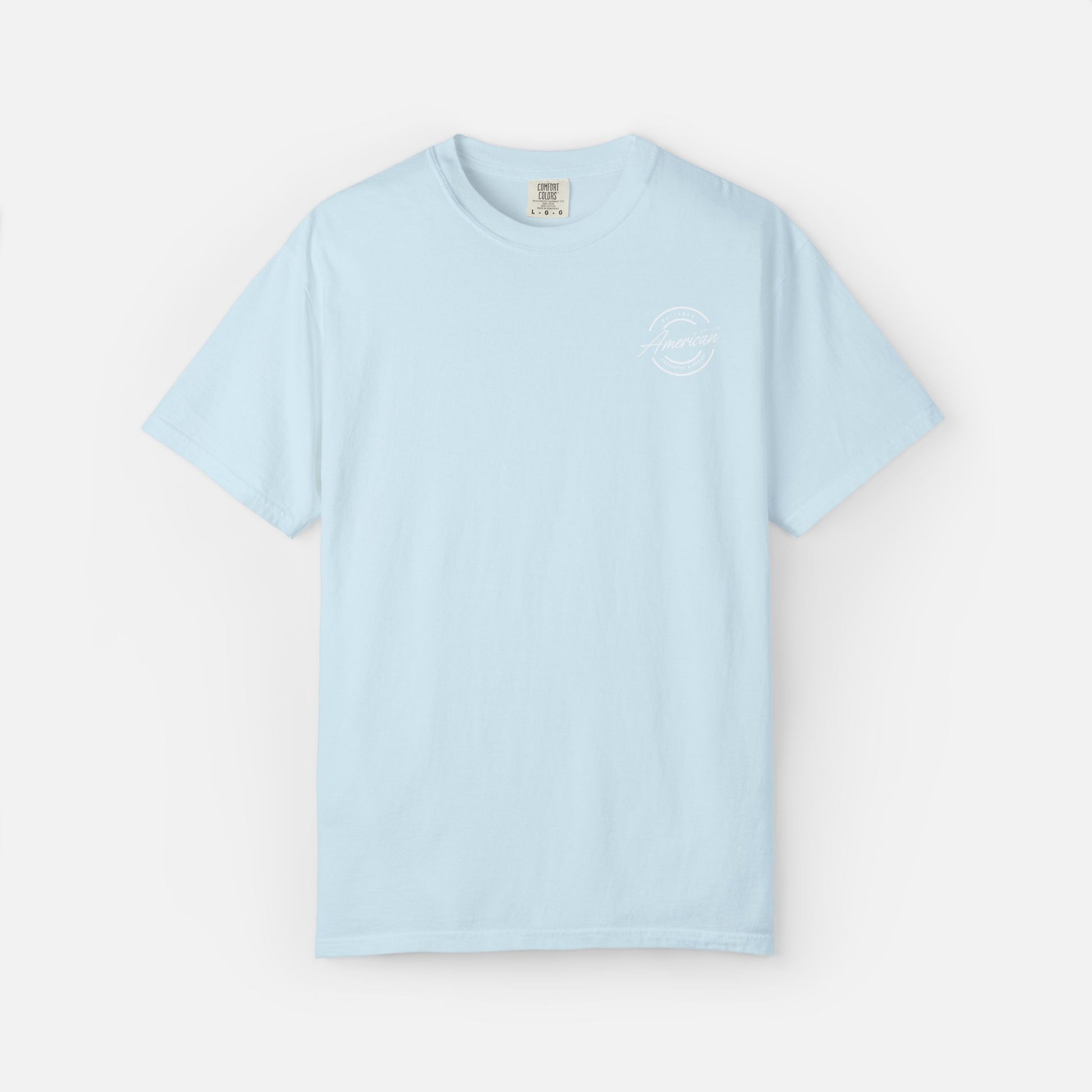 Polished, American, Patriotic & Proud – Minimalist Logo Tee