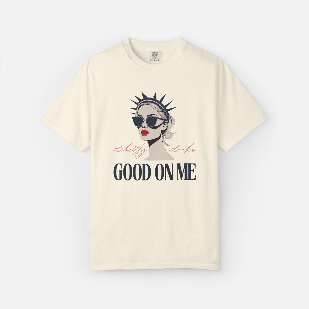 Liberty Looks Good on Me – Chic Lady Liberty Graphic Tee